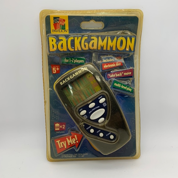 Vintage Pavilion Backgammon Digital Handheld Game Sealed Untested - Picture 1 of 8